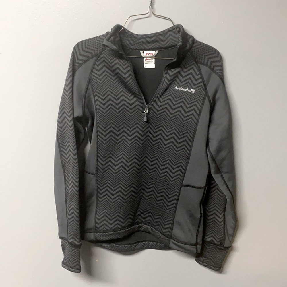 Avalanche black and gray quarter zip pullover